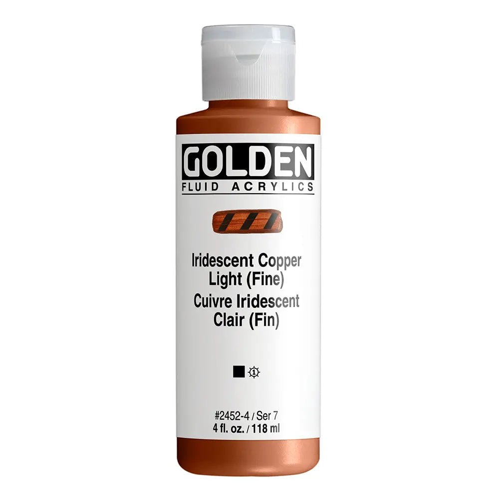 Golden Fluid Acrylfarbe Irisierende Kupfer Hell (Fein) 118m - Kidis Art
