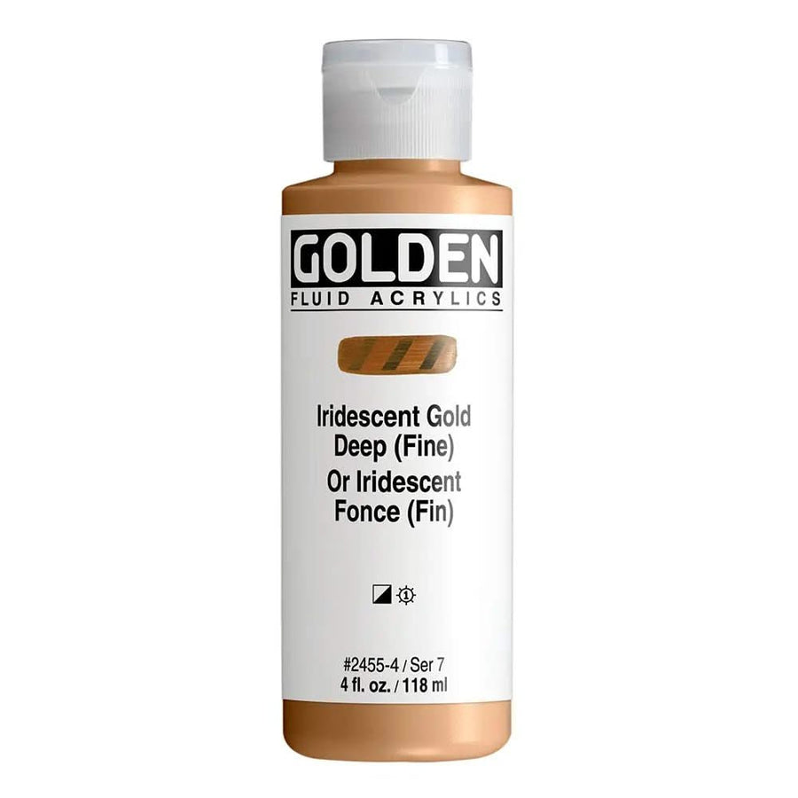 Golden Fluid Acrylfarbe Irisierende Tiefgold (fein) 118m - Kidis Art