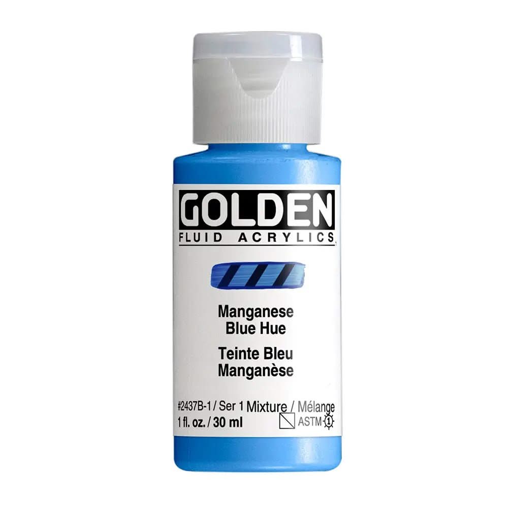 Golden Fluid Acrylfarbe Manganeseblau Farbton 30 ml - Kidis Art