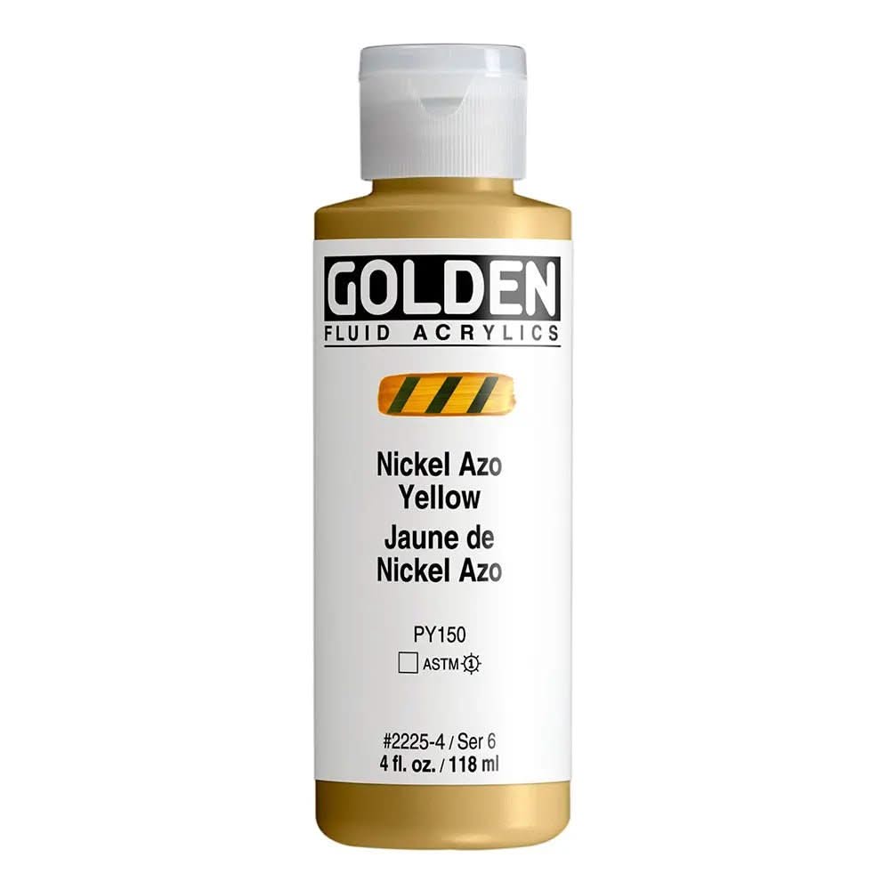 Golden Fluid Acrylfarbe Nickel Azogelb 118 ml - Kidis Art
