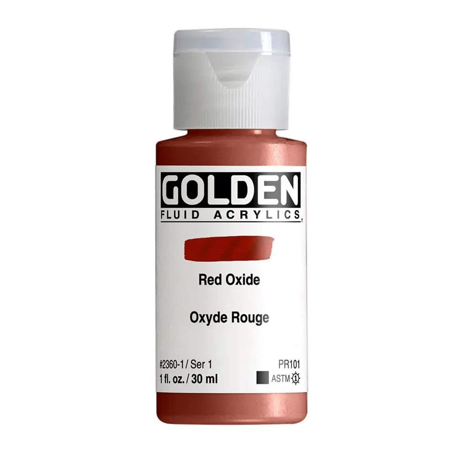 Golden Fluid Acrylfarbe Oxidrot 1 Fl. Oz./30 ml - Kidis Art