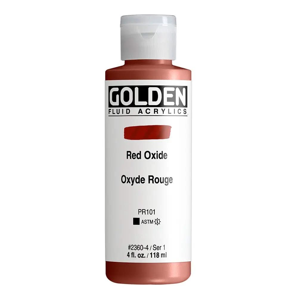 Golden Fluid Acrylfarbe Oxidrot 4 Fl. Oz./118 ml - Kidis Art