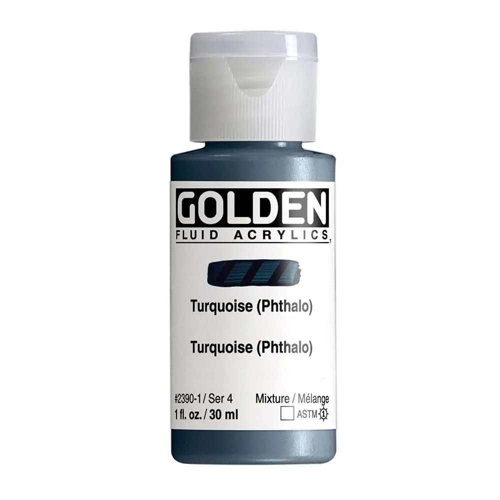 Golden Fluid Acrylfarbe Phthaloturkis 30 ml - Kidis Art