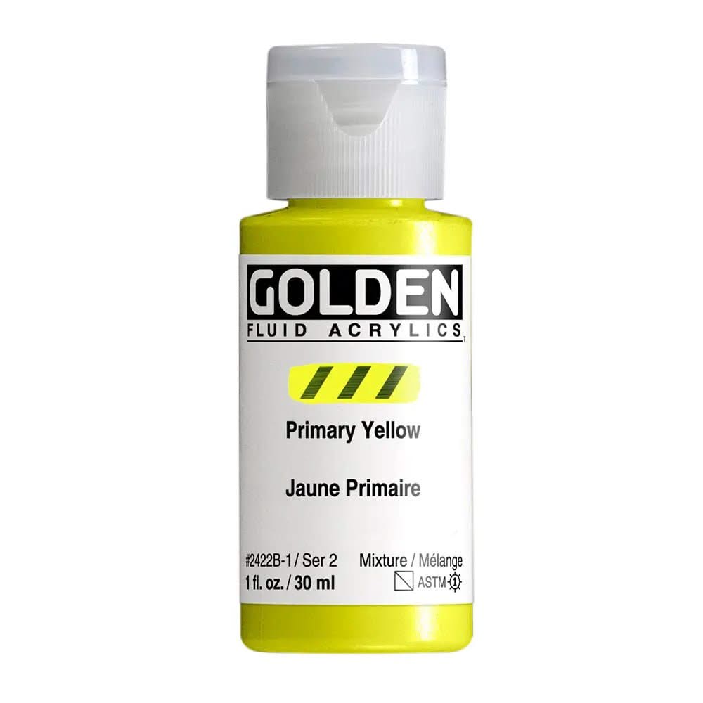 Golden Fluid Acrylfarbe Primargelb 30 ml - Kidis Art