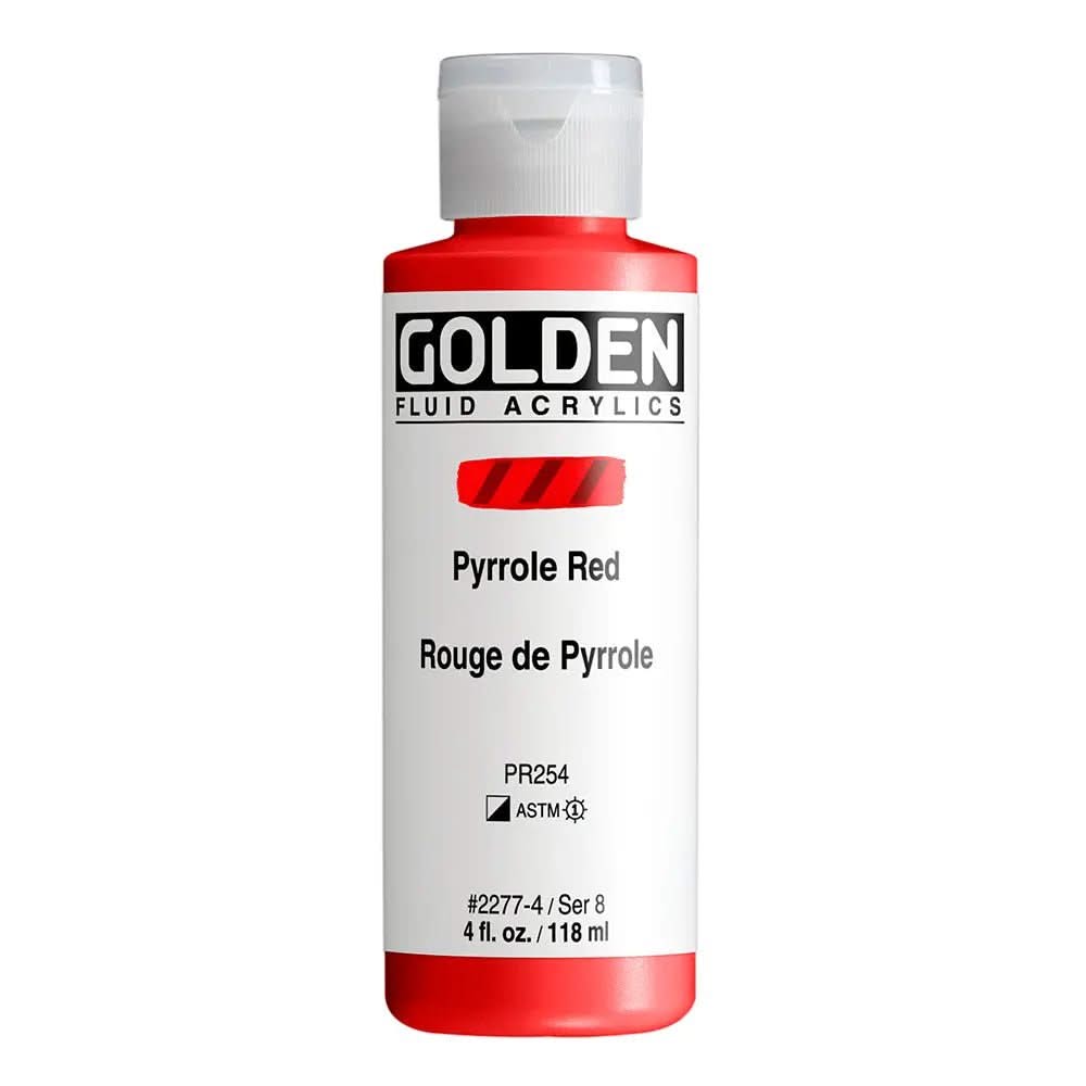 Golden Fluid Acrylfarbe Pyrrolrot 118 ml - Kidis Art