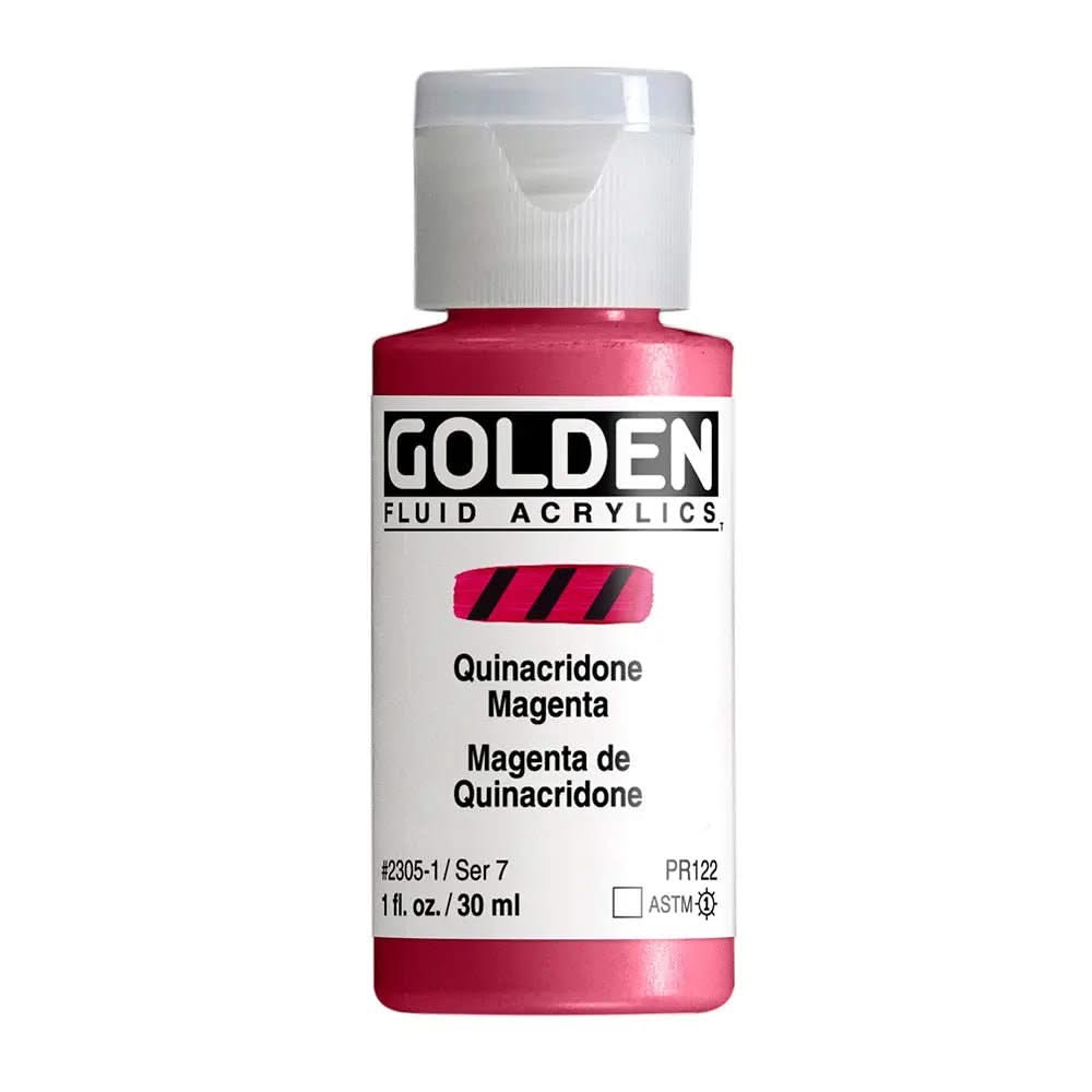 Golden Fluid Acrylfarbe Quinacridon Magenta 30 ml - Kidis Art