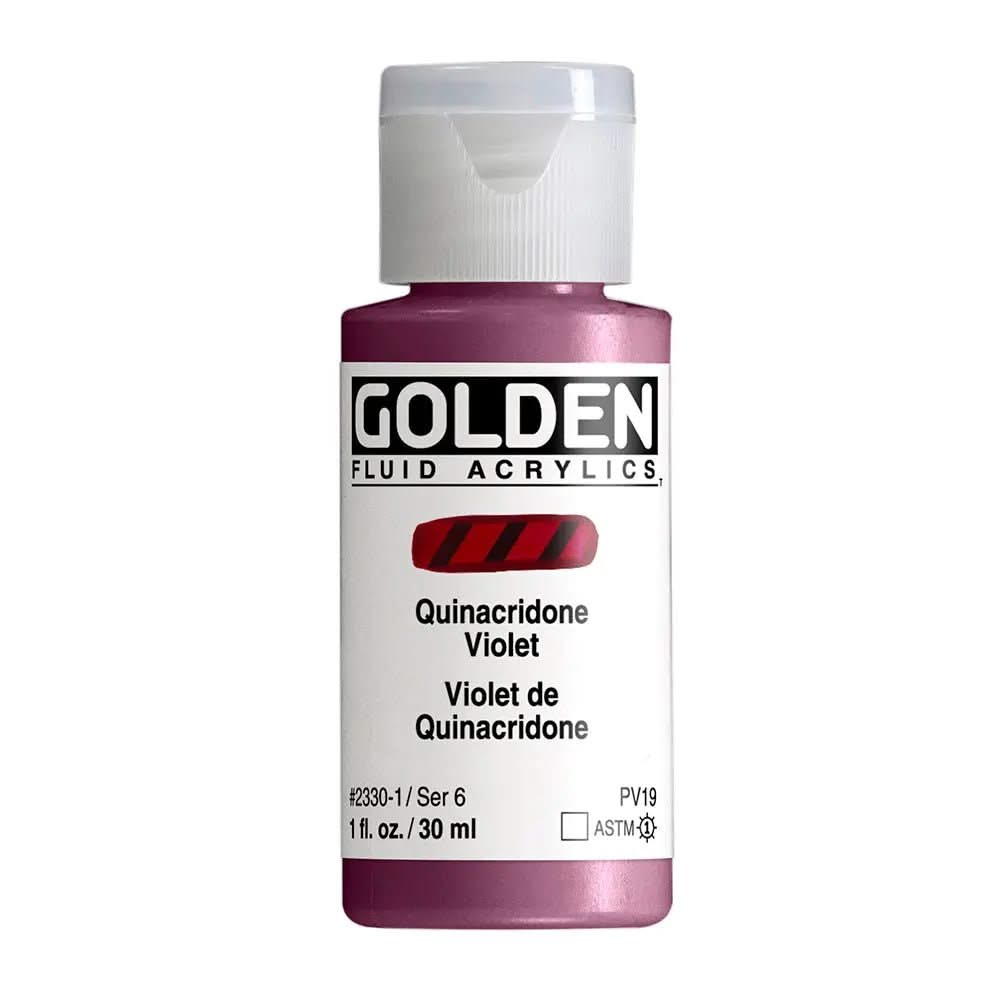 Golden Fluid Acrylfarbe Quinacridoneviolett 30 ml - Kidis Art