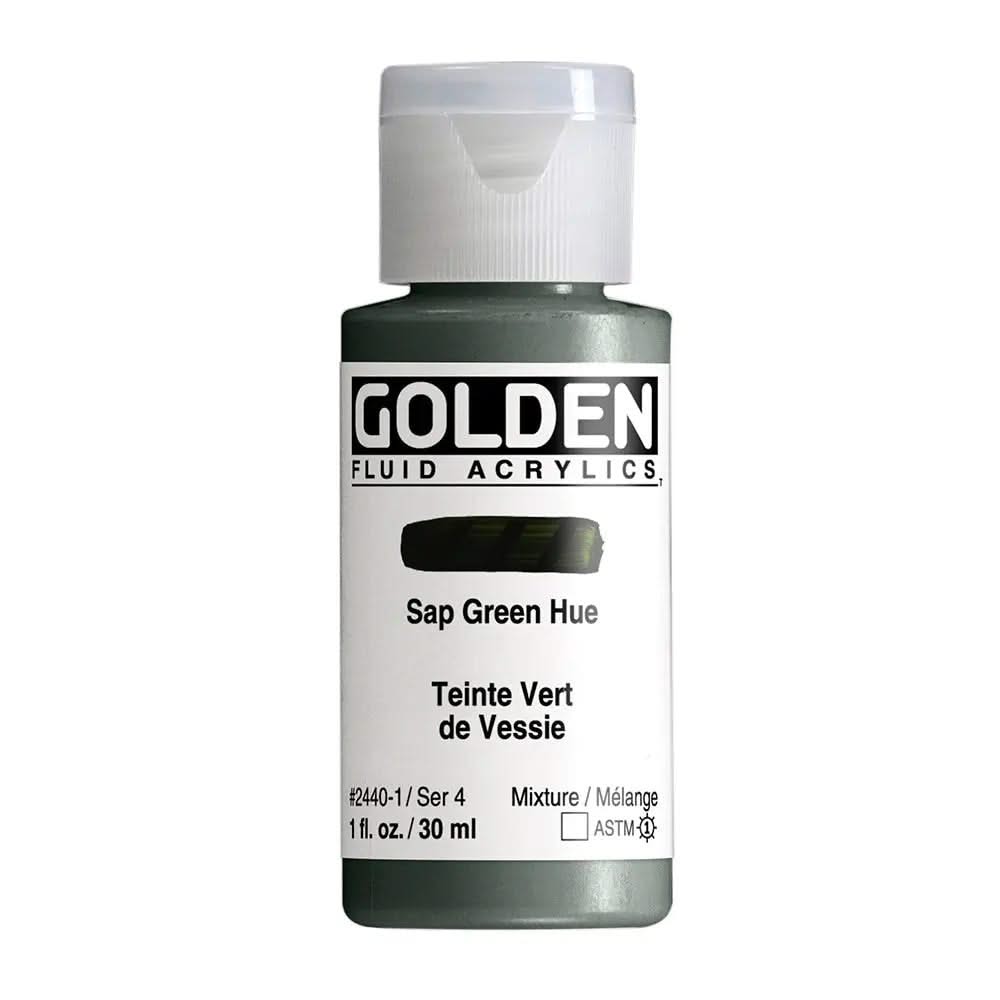 Golden Fluid Acrylfarbe Saftgrun Farbton 30 ml - Kidis Art