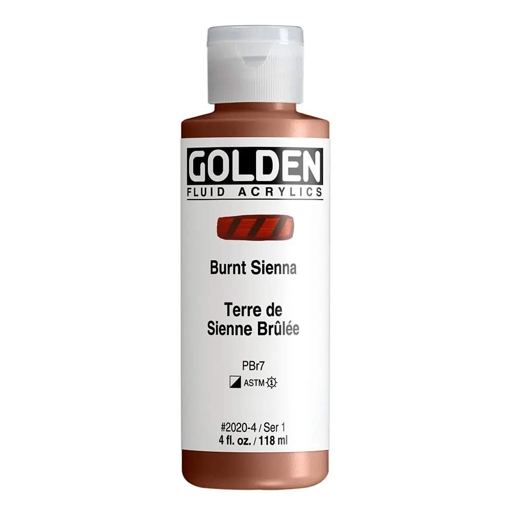 Golden Fluid Acrylfarbe Siena Gebrannt 118 ml - Kidis Art