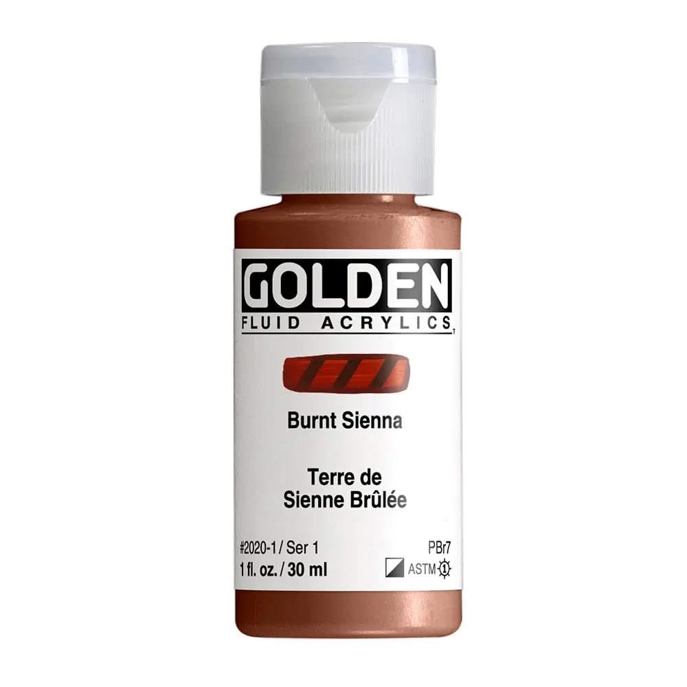 Golden Fluid Acrylfarbe Siena Gebrannt 30 ml - Kidis Art