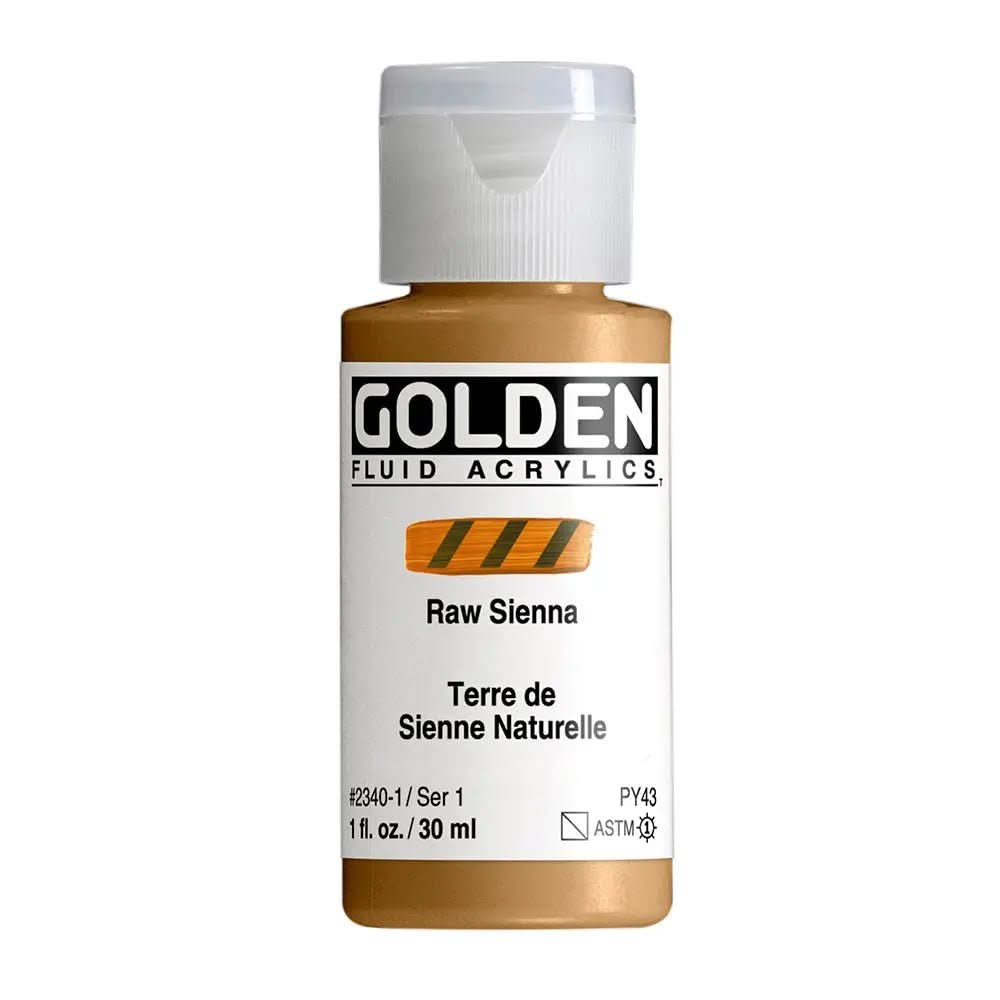 Golden Fluid Acrylfarbe Siena Natur 1 Fl. Oz./30 M - Kidis Art
