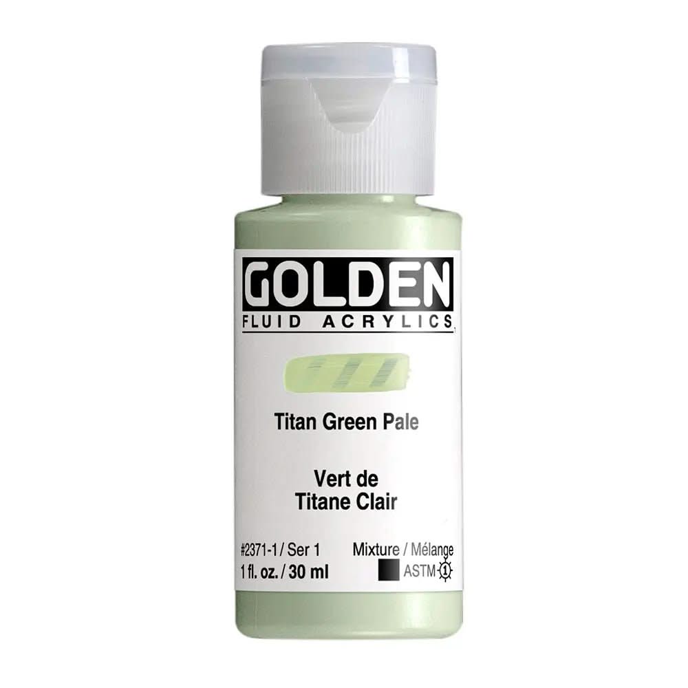 Golden Fluid Acrylfarbe Titan Grun Hell 30 ml - Kidis Art