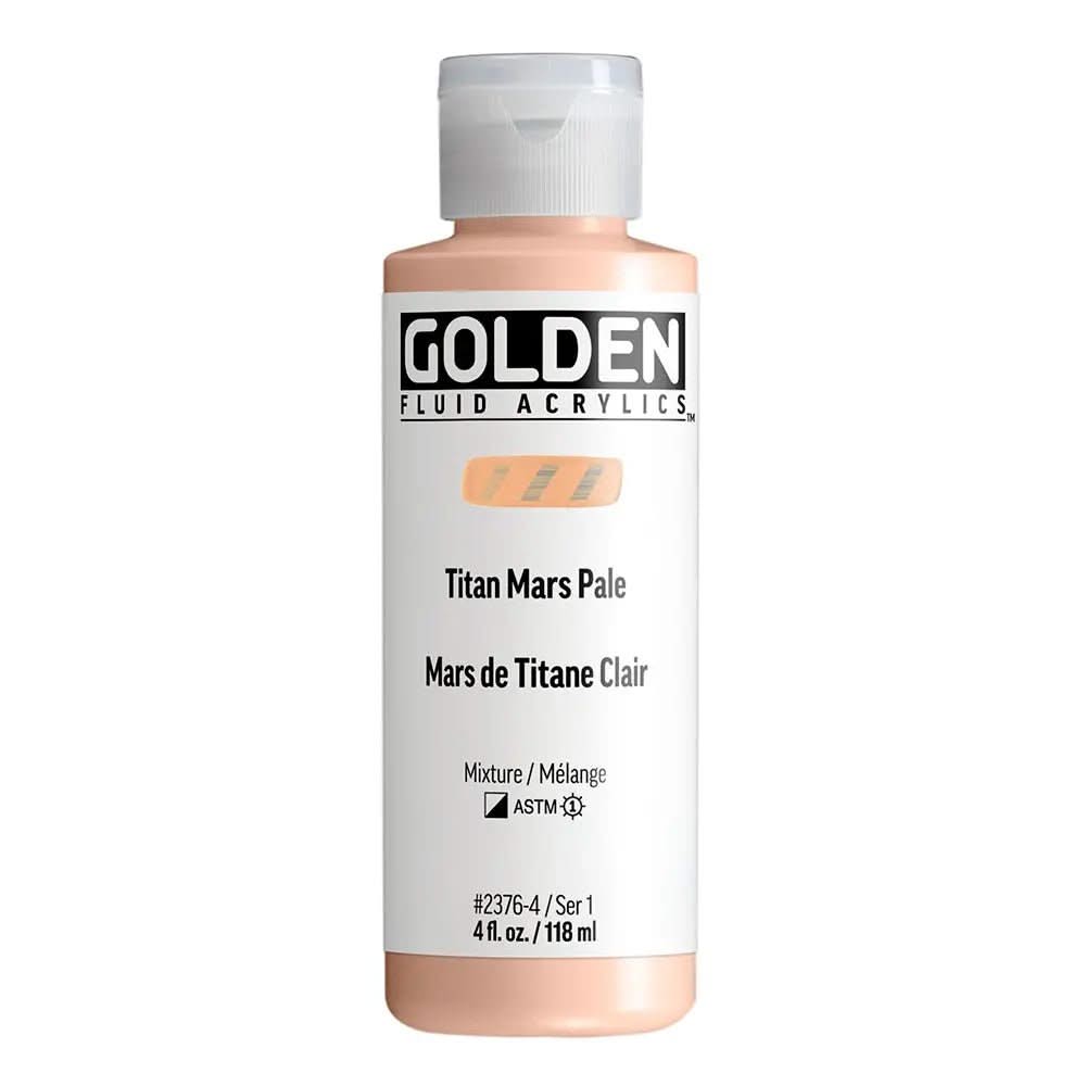 Golden Fluid Acrylfarbe Titan Mars Hell 118 ml - Kidis Art