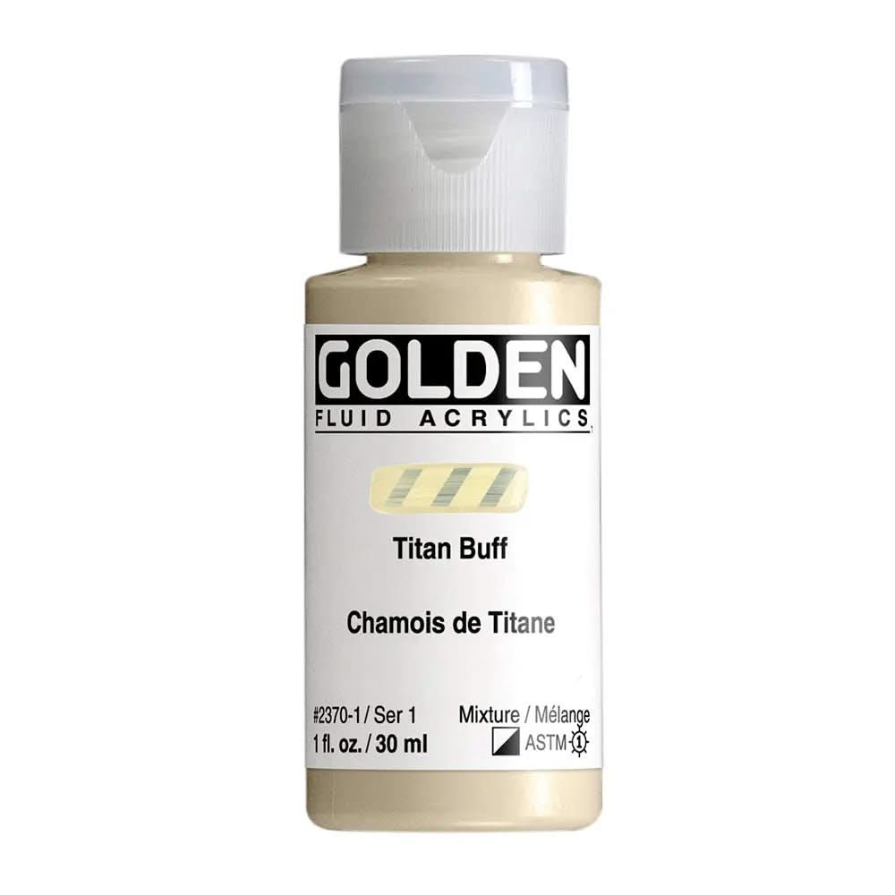 Golden Fluid Acrylfarbe Titanbuff 1 Fl. Oz./30 ml - Kidis Art