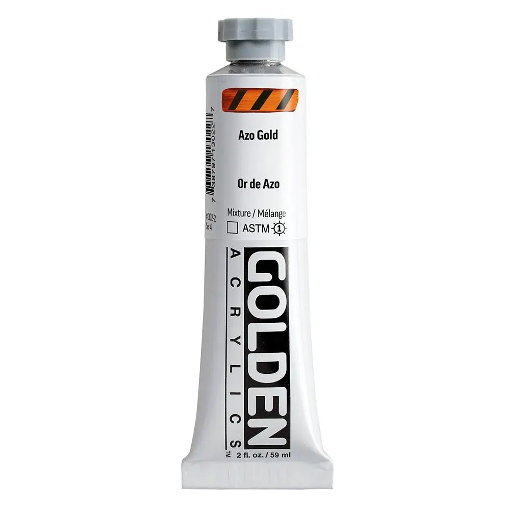 Golden Heavy Body Acrylfarbe Azo Gold 59 ml - Kidis Art