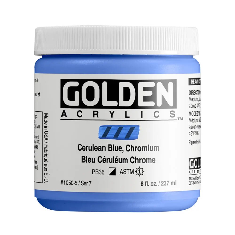 Golden Heavy Body Acrylfarbe Colinblau Chrom. 59 ml - Kidis Art