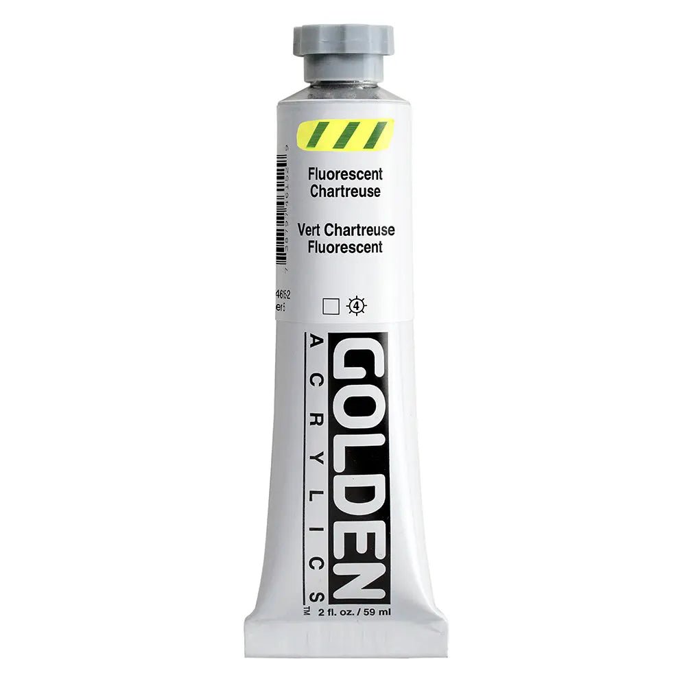 Golden Heavy Body Acrylfarbe Fluoreszierend Chartreuse 59 ml - Kidis Art
