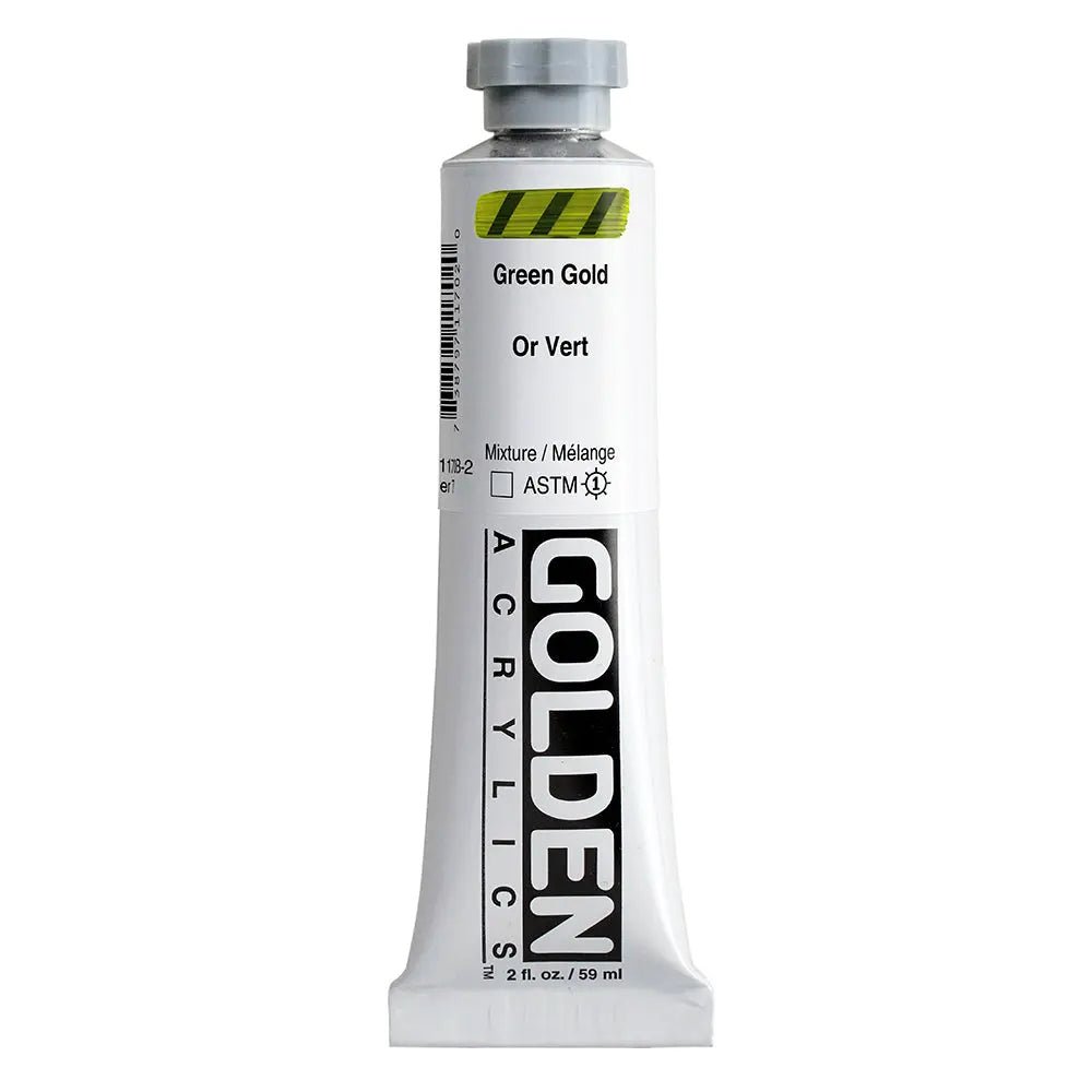 Golden Heavy Body Acrylfarbe Grun Gold 59 ml - Kidis Art