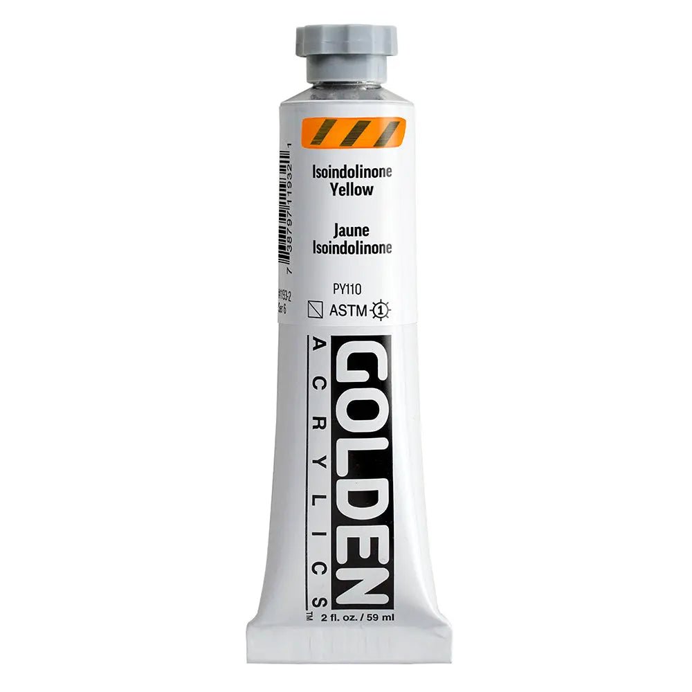 Golden Heavy Body Acrylfarbe Isoindolinon Gelb 59 ml - Kidis Art