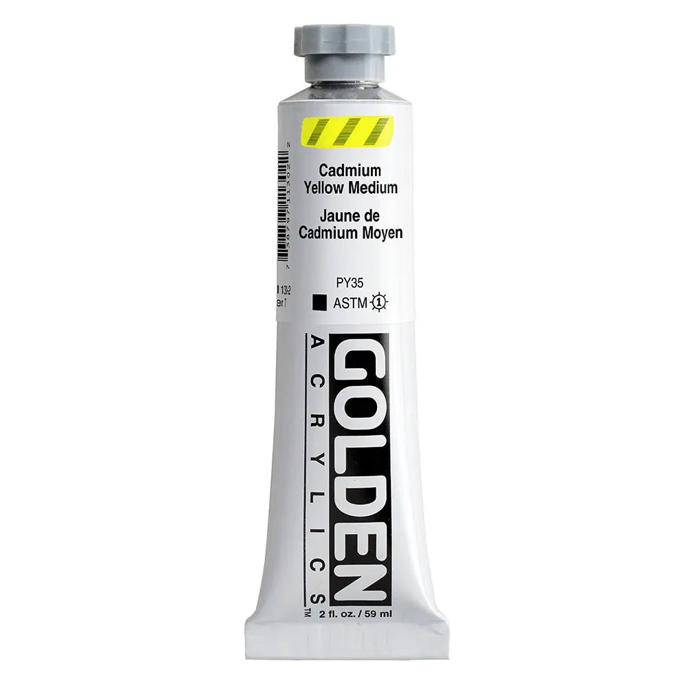 Golden Heavy Body Acrylfarbe Kadmiumgelb Mittel 59 ml - Kidis Art