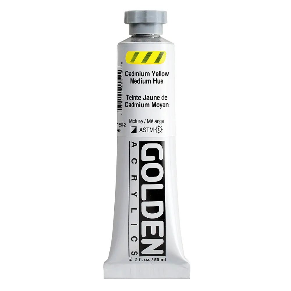 Golden Heavy Body Acrylfarbe Kadmiumgelb Mittel Farbton 59 ml - Kidis Art