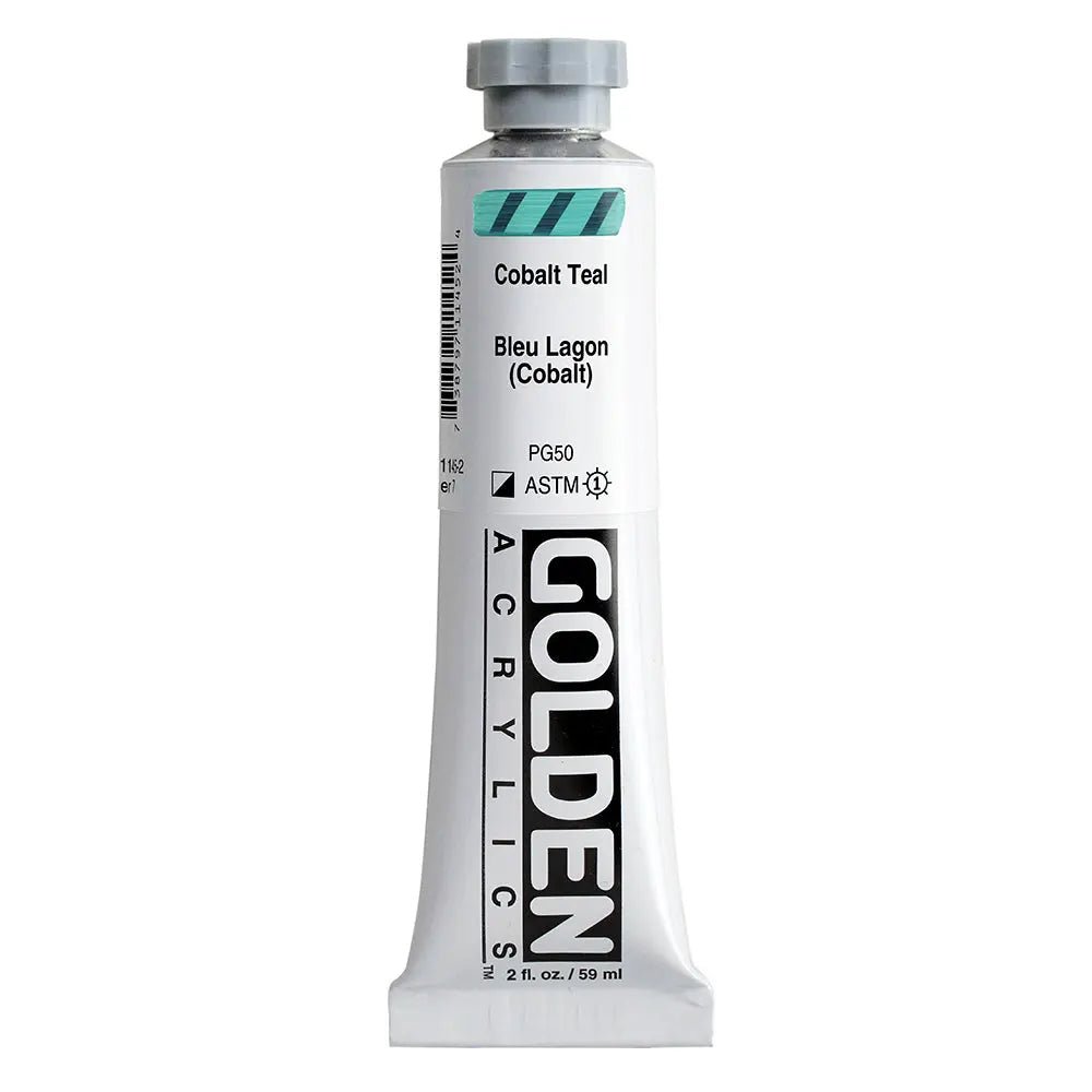 Golden Heavy Body Acrylfarbe Kobalt Blaugrun 59 ml - Kidis Art