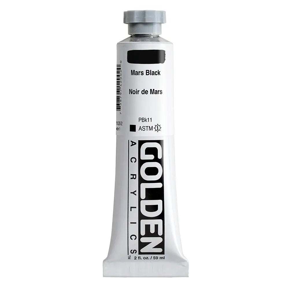 Golden Heavy Body Acrylfarbe Marsschwarz 59 ml - Kidis Art