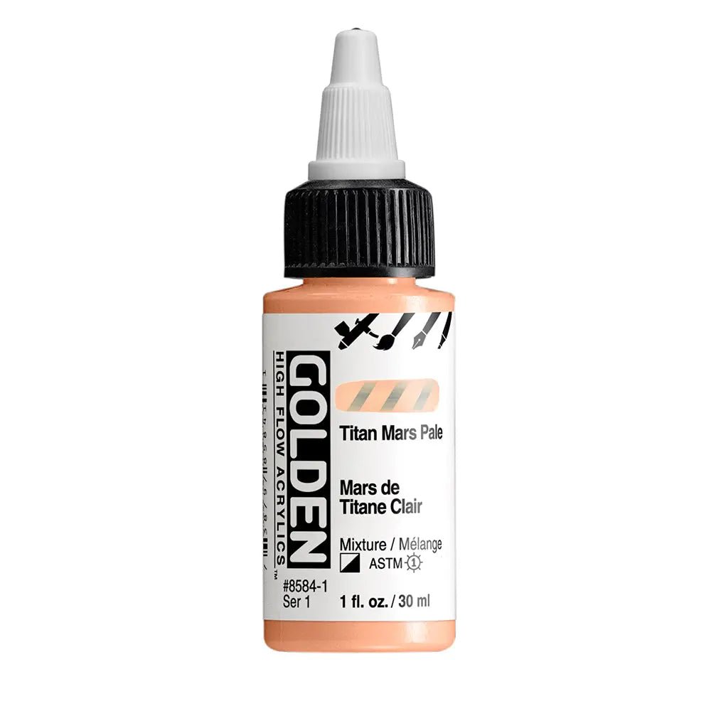 Golden High Flow Acrylfarbe Titan Mars Hell 30 ml - Kidis Art