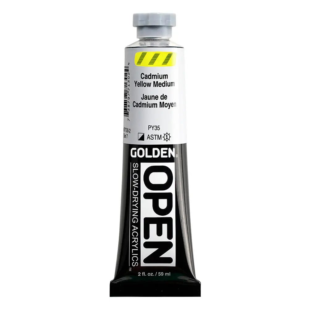 Golden OPEN Acrylfarbe Cadmium Gelb Mittel 59 ml - Kidis Art
