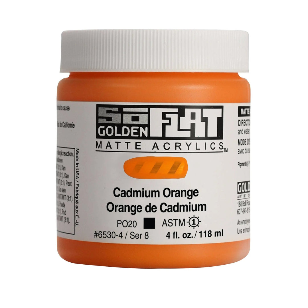 Golden SoFlat Acrylfarbe Cadmium Orange 118 ml - Kidis Art