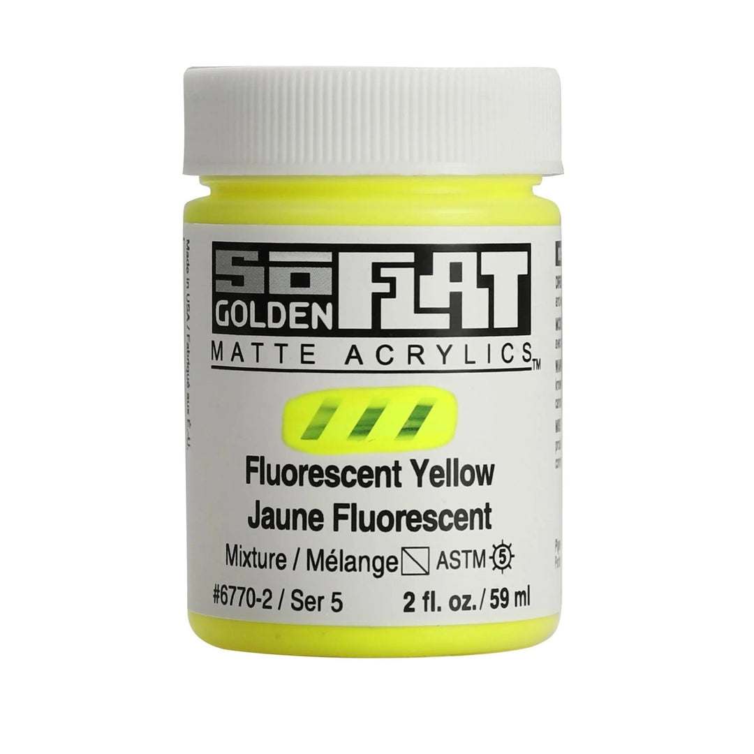 Golden SoFlat Acrylfarbe Fluoreszierend Ylw 59 ml - Kidis Art