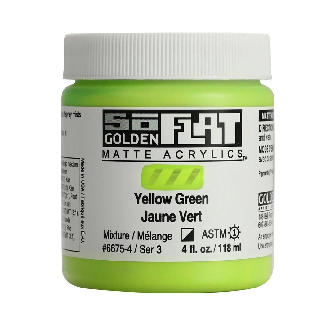 Golden SoFlat Acrylfarbe Gelbgrun 118 ml - Kidis Art