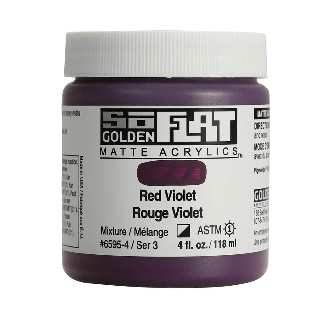 Golden SoFlat Acrylfarbe Rot Violett 118 ml - Kidis Art