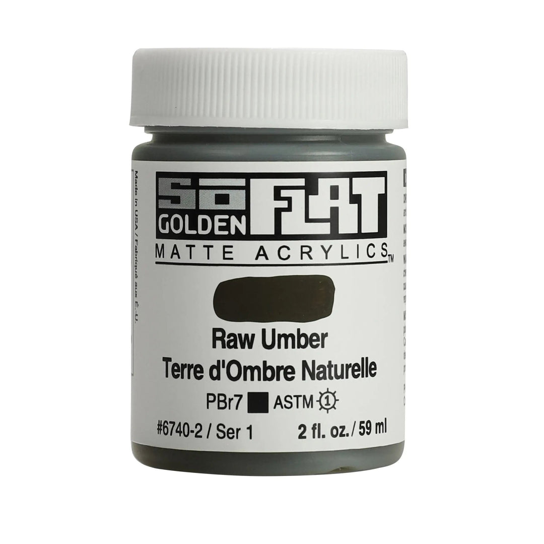 Golden SoFlat Acrylfarbe Umbra Natur 2 Oz. /59 ml - Kidis Art