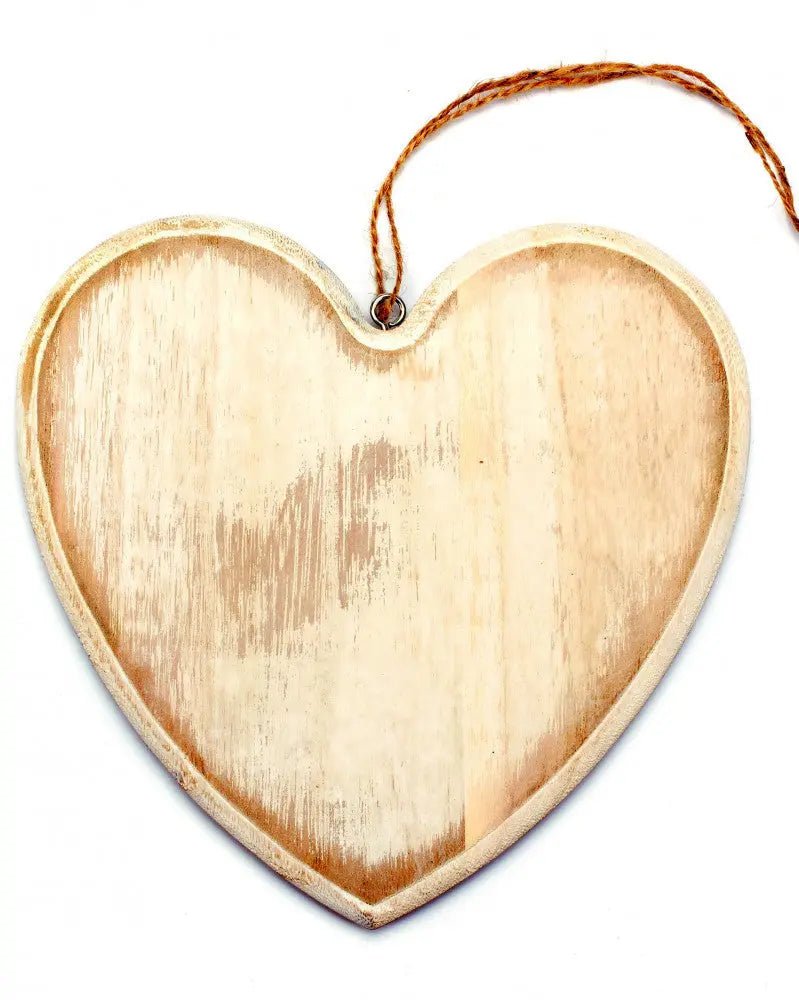 Herz aus Holz 20x19x1,5cm weiss - Kidis Art