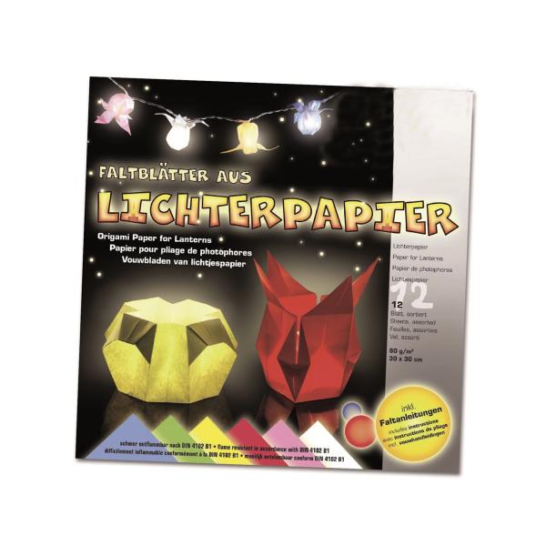 Lichterpapier sortiert 12Blatt 30x30cm - Kidis Art