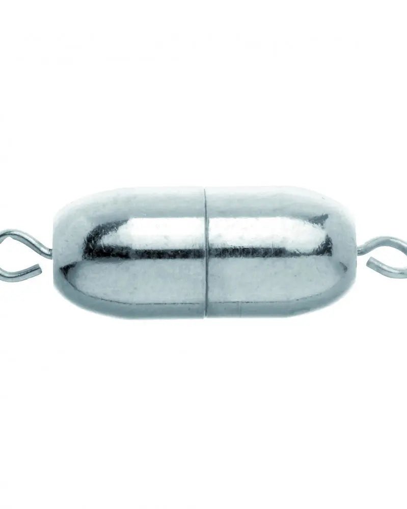 Magnetverschluss oval 1St, 12x6mm silberfarben - Kidis Art