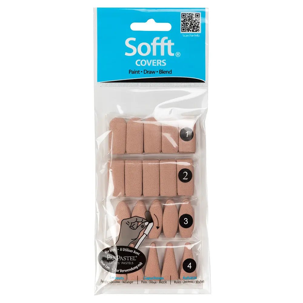 PanPastel 40 - Abdeckungen (gemischt - 10 von jeder Form) Set - Kidis Art