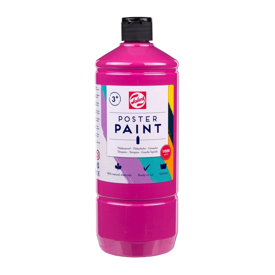 Talens Poster Paint Schulfarbe, 1 Liter, Dunkel Rosa - Kidis Art