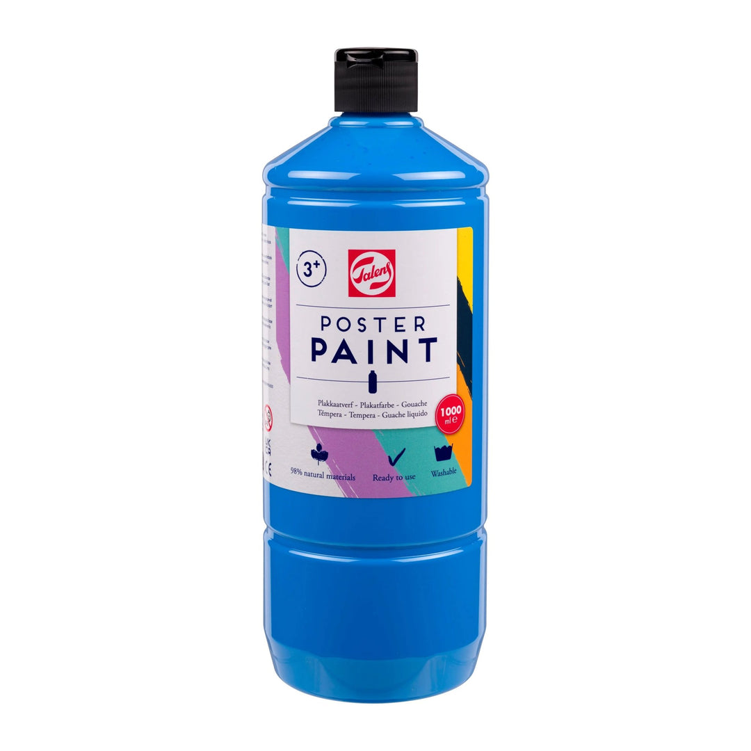 Talens Poster Paint Schulfarbe, 1 Liter, Hellblau - Kidis Art