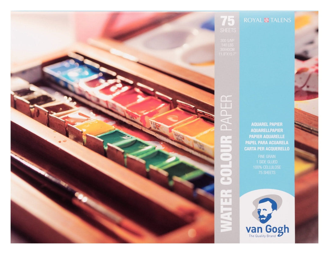 Van Gogh Aquarellpapierblock 75 Blatt 300 g / Format 30 x 40 cm - Kidis Art