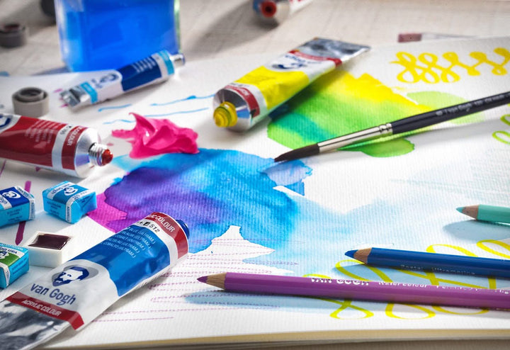 Van Gogh Spiralgebundener Block 30 Blatt 300 g/140 lb Größe 21 x 14,8 cm (A5) - Kidis Art