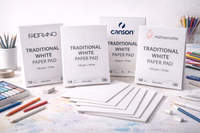 Traditionelles Weiss Papier Block