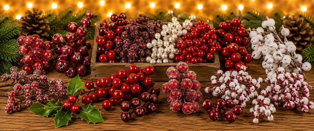 Deko Beeren für Weihnachten - Kidis Art