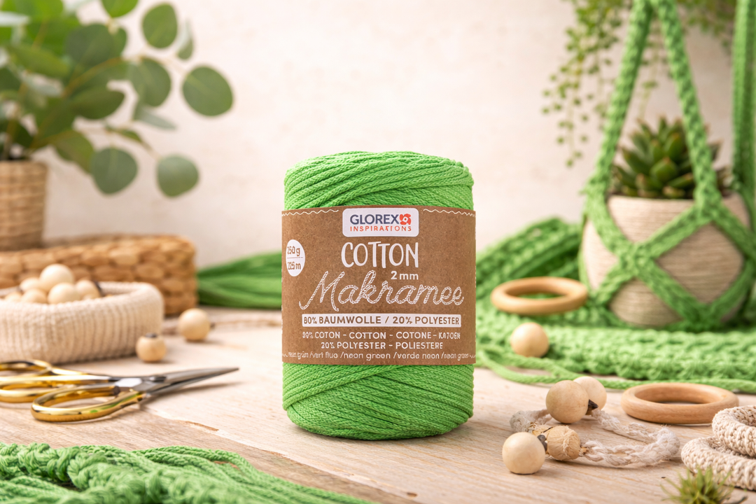 Makramee Cotton 2mm 250g - Kidis Art