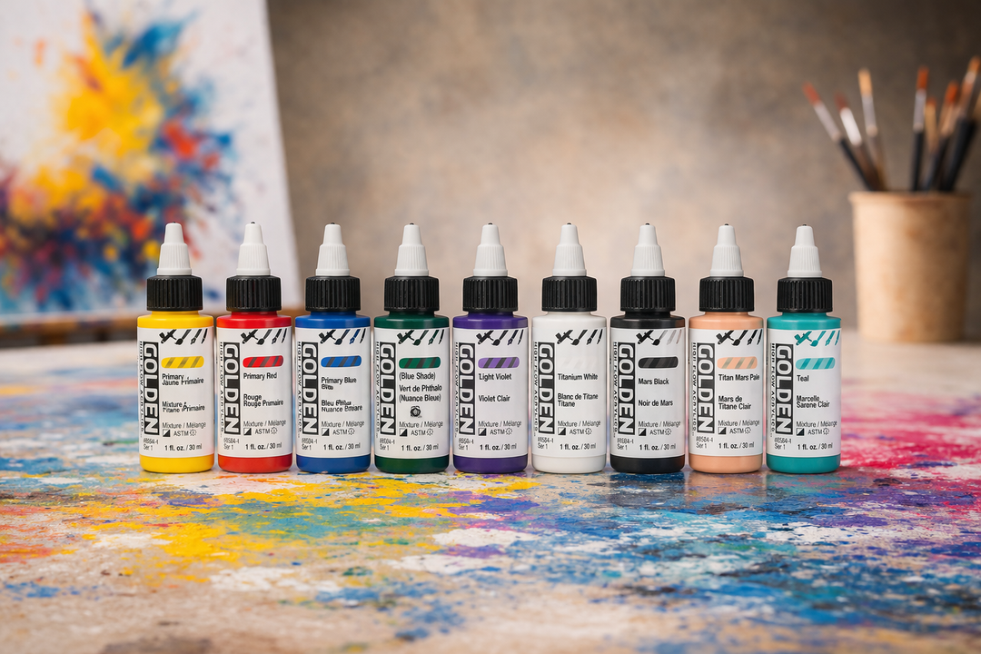 Golden High Flow Acrylfarbe - Kidis Art