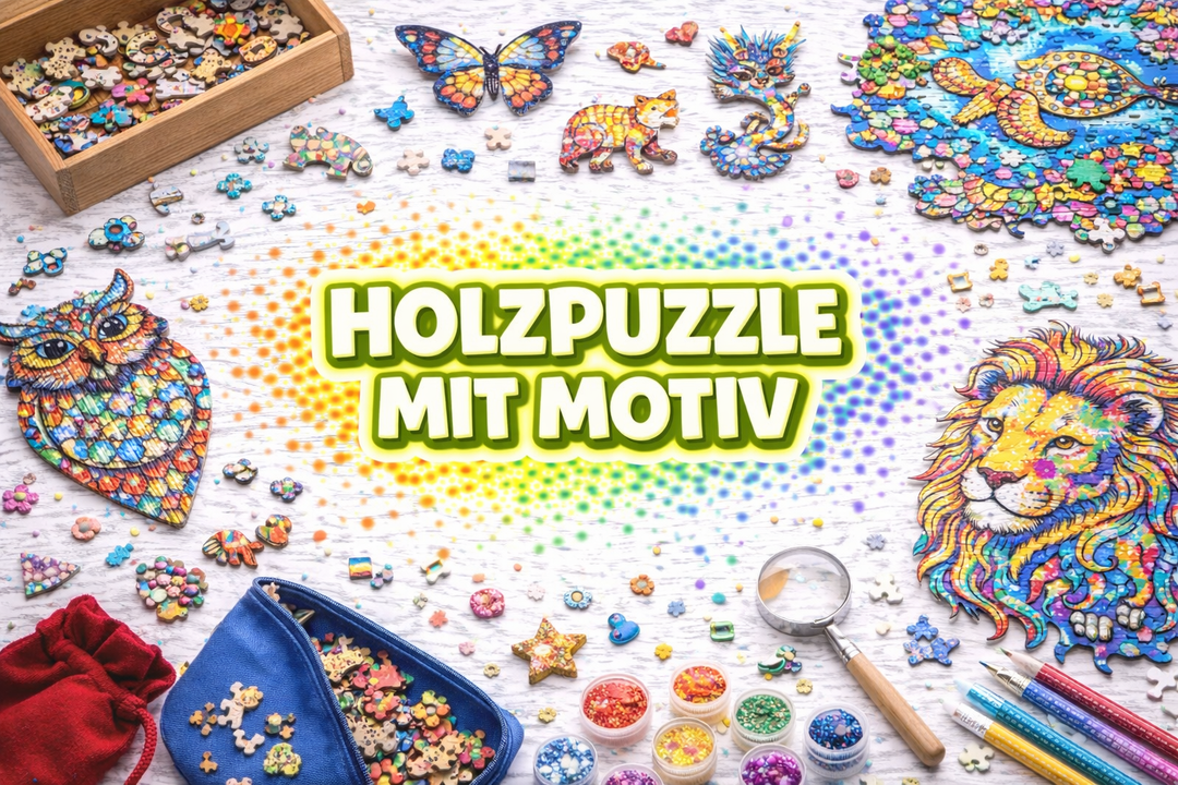 Holzpuzzle mit Motiv - Kidis Art