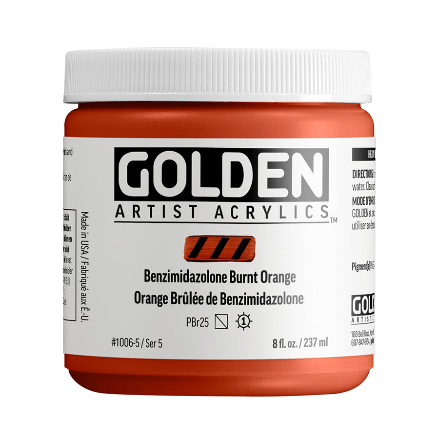 Golden Heavy Body Acrylfarbe Benzimidazolone Brnt Oran. 59 ml