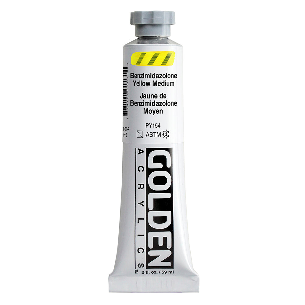 Golden Heavy Body Acrylic Paint Benzimidazolone Yellow Medium 59 ml