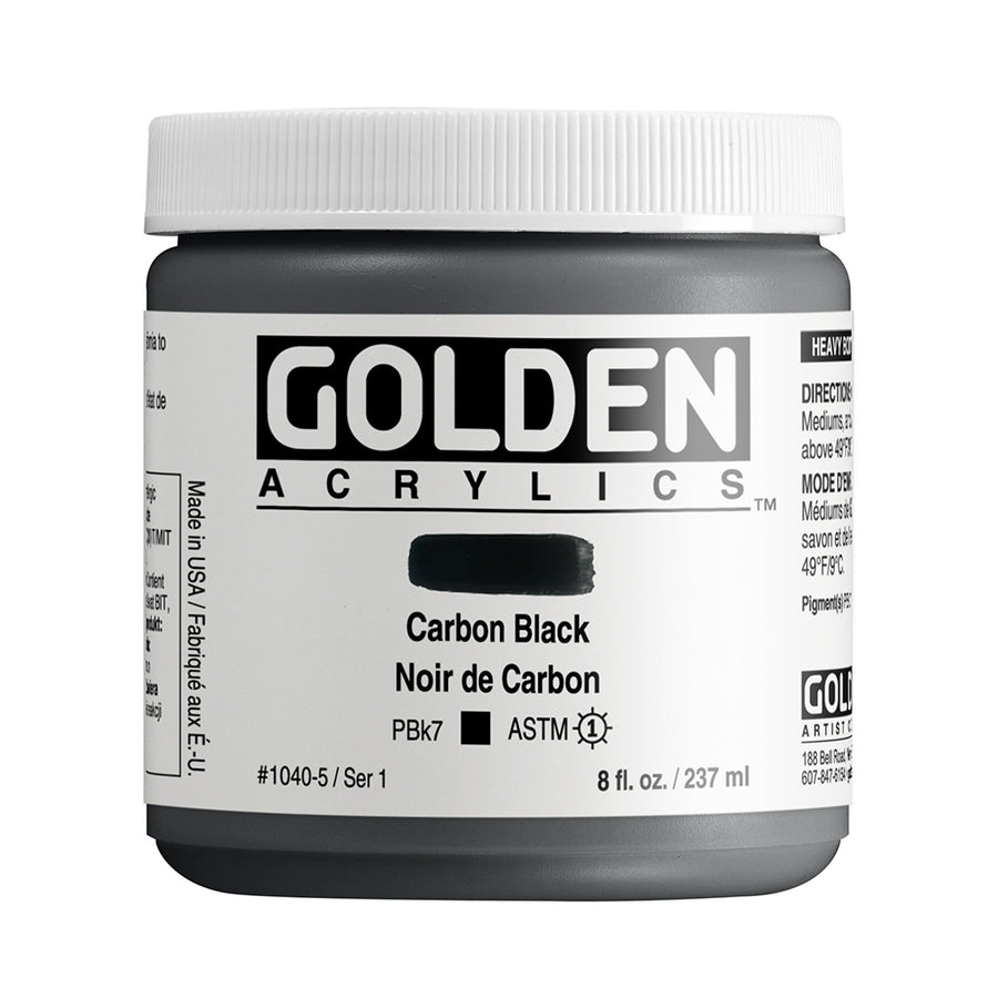 Golden Heavy Body Acrylfarbe Carbonschwarz 59 ml